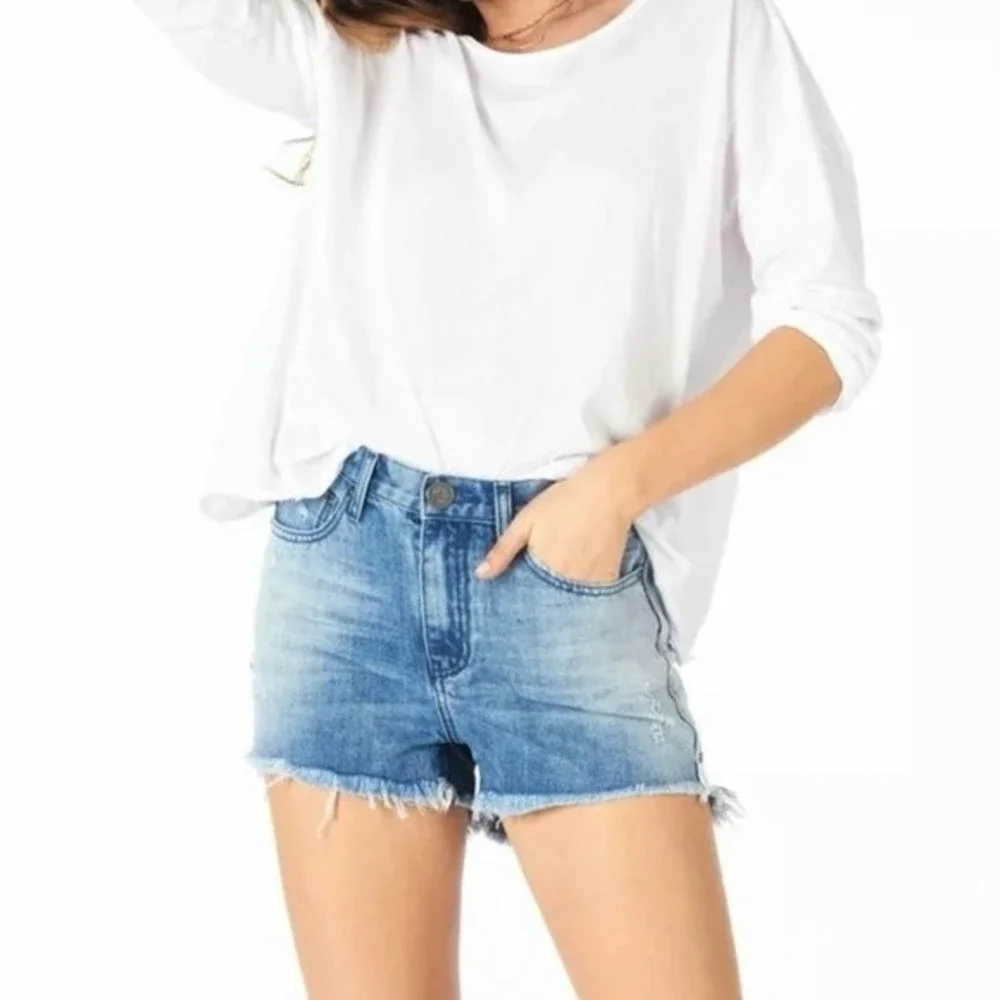 One Teaspoon Denim Cutoff Fringe Shorts Size 26 - Picture 12 of 12